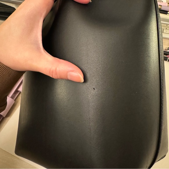 Mansur Gavriel Mini Bucket Bag in Black / Ballerina - Picture 5 of 6